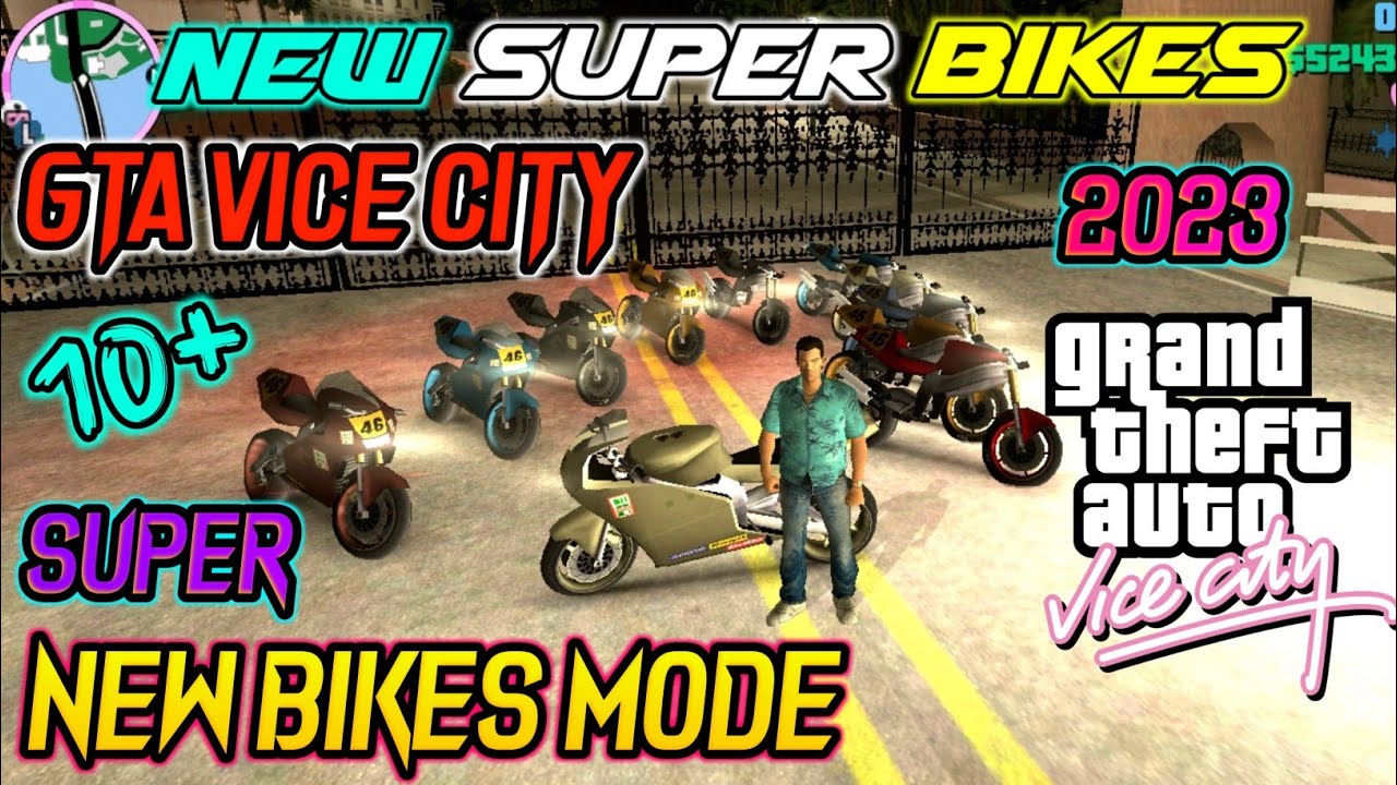 🔥𝙂𝙏𝘼 𝙑𝙞𝙘𝙚 𝘾𝙞𝙩𝙮 𝙉𝙚𝙬 𝙎𝙪𝙥𝙚𝙧 𝘽𝙞𝙠𝙚𝙨 𝙈𝙤𝙙𝙚 2023#newsuperbike #bikemode #Gtavcsuperbikemode #gtavcnewcarmode