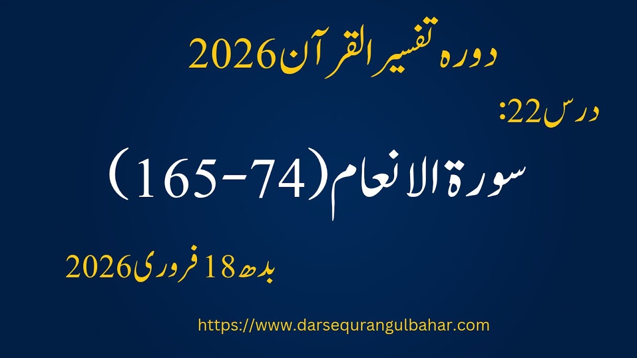 Day 022- Al Anaam (74-) - Wed 18 Feb 2026 | Dora Tafseer 2026