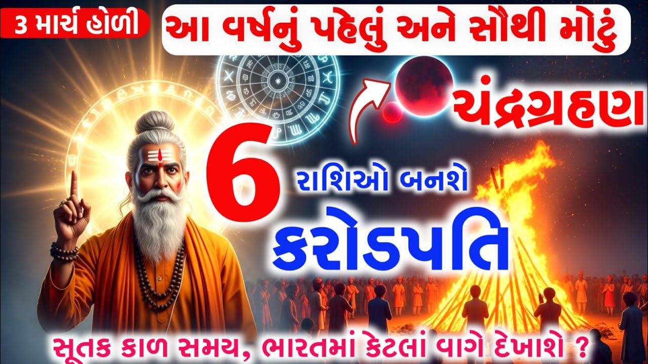 ૩ માર્ચની રાત્રે આકાશમાં ચમત્કાર! ૭ પેઢીની ગરીબી મિટાવશે આ એક રાત | Chandra Grahan 2026