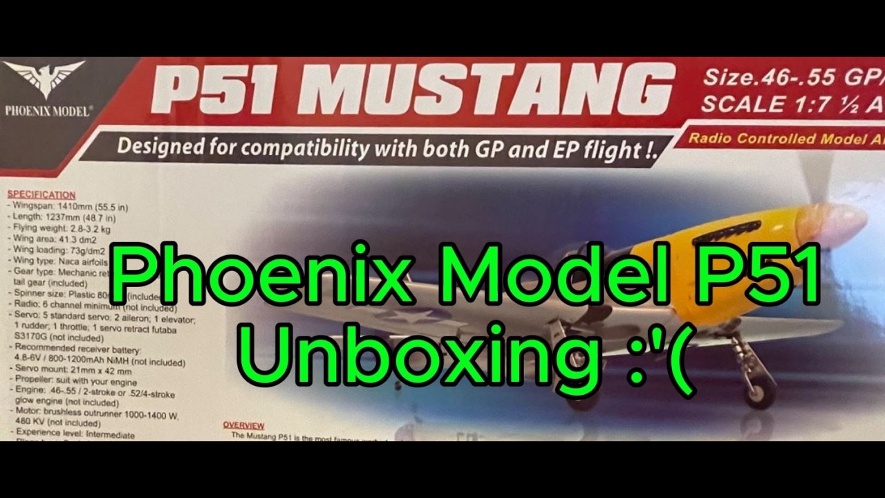 Phoenix Model P51 1/7 Scale Unboxing. A little disappointed but for under $300 what do you expect.