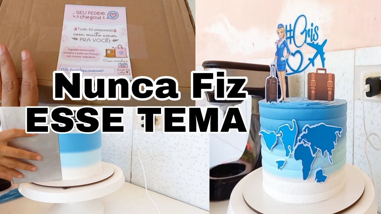 BOLO com Técnica em degradê , FICOU LINDO 😍