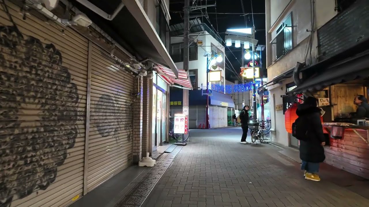 【4K Walk】Kirakira Tachibana Backstreets to Tokyo Skytree at Night｜夜の路地裏 キラキラ橘〜スカイツリー