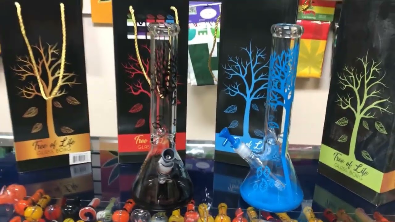 Tree of Life Glass Pipe Beaker Bong at Penny Profit Discount Store