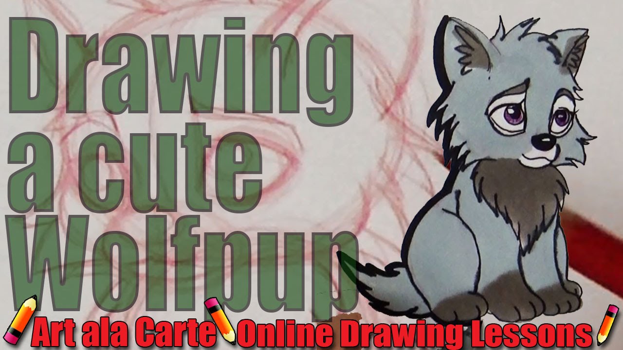 How to draw a wolfpup at an angle