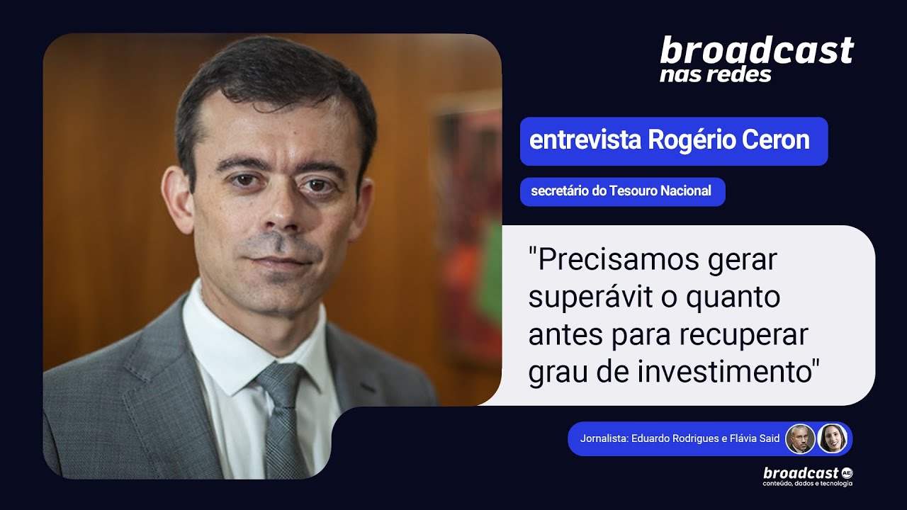 Broadcast nas Redes com o secretário do Tesouro Nacional, Rogério Ceron