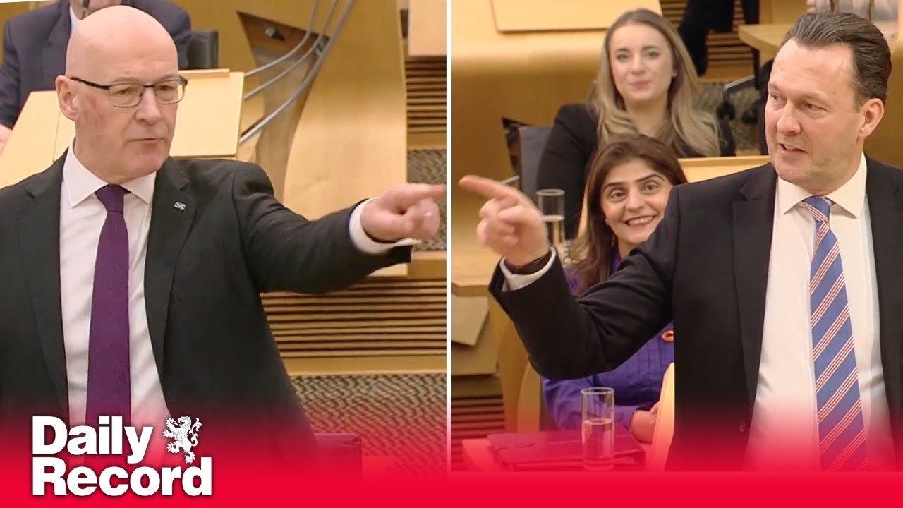 John Swinney branded 'the master of wandering drivel' in fiery clash with Tories at FMQs