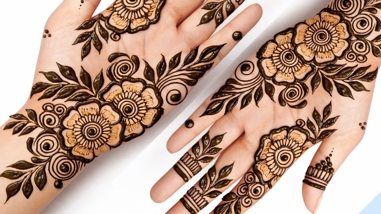 साधारण मेहंदी | Simple Stylish Mehndi design front hand | Mehndi design | Easy Mehandi | New Mehndi