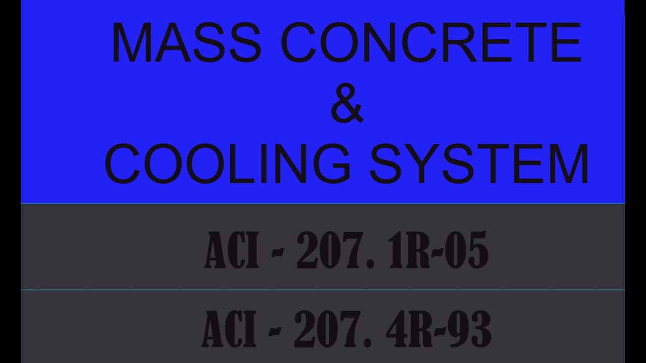 MASS CONCRETE