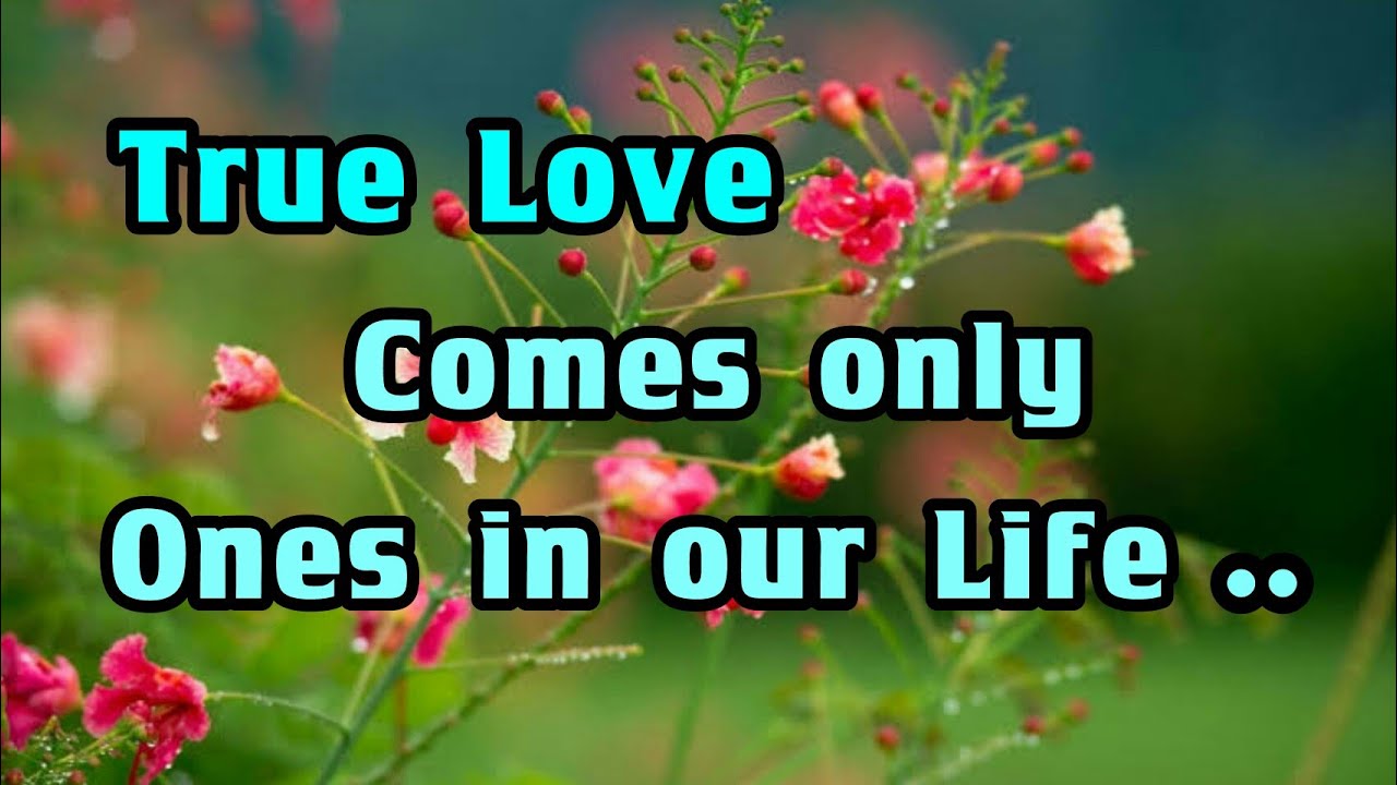 True love comes ones in our life .. 💞⚘💞
