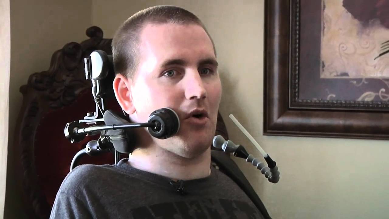 BMX rider Stephen Murray controls his computer with only his eyes