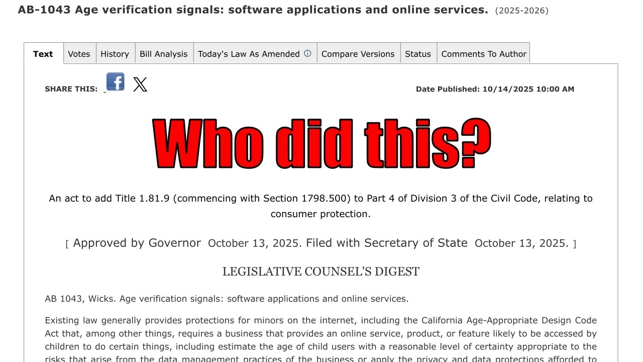 Who's behind the California Age Verification Law?
