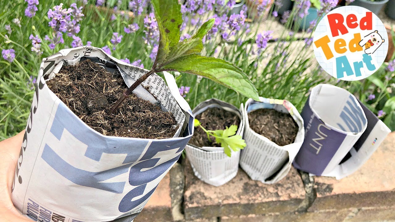 How to make Newspaper Plant Pots - Easy Paper Seedling Pots in Minutes - only 2 minutes!