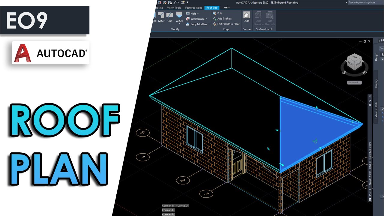 ROOF PLAN in AutoCAD Architecture 2023