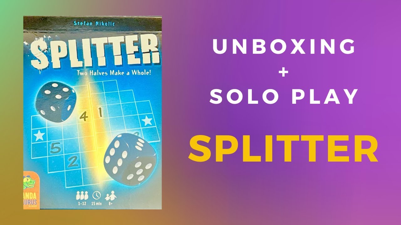 Splitter (Pandasaurus Games) Unboxing and Solo Tutorial and Playthrough | DaniCha
