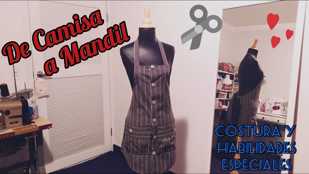 ¡TRANSFORMA TU VIEJA CAMISA EN MANDIL! PARA PRINCIPIANTES 💙 NEE 🧩