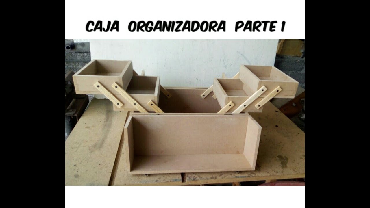 Caja organizadora o cosmetiquera de MDF