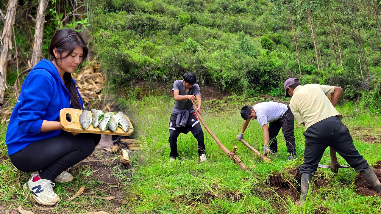 Así VIVIMOS el CAMPO 🌱 | Trabajo ANCESTRAL y TRUCHA al FOGÓN en FAMILIA
