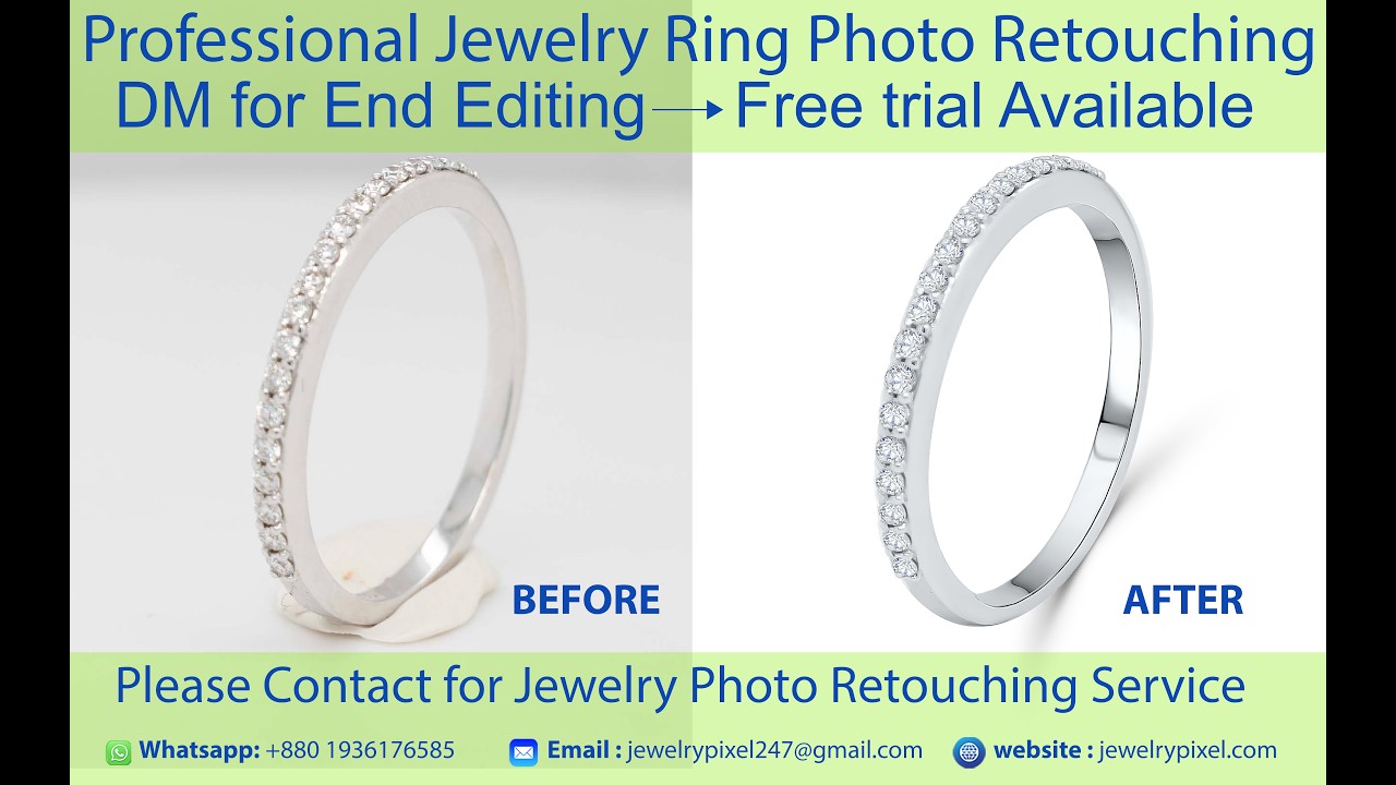 Jewelry Photo Retouching Service।  Jewlery Retouching in Photoshop
