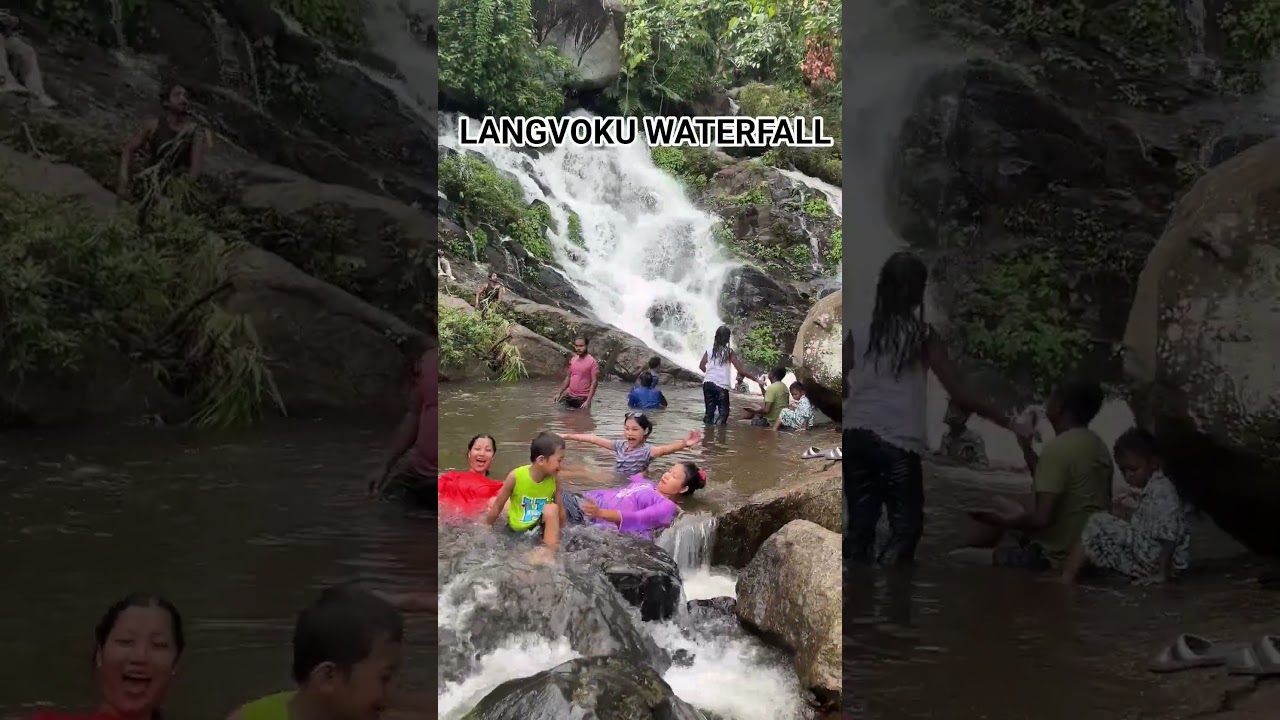 langvoku waterfall 😍 #assam #waterfall #karbianglong #travel #nature #adventure