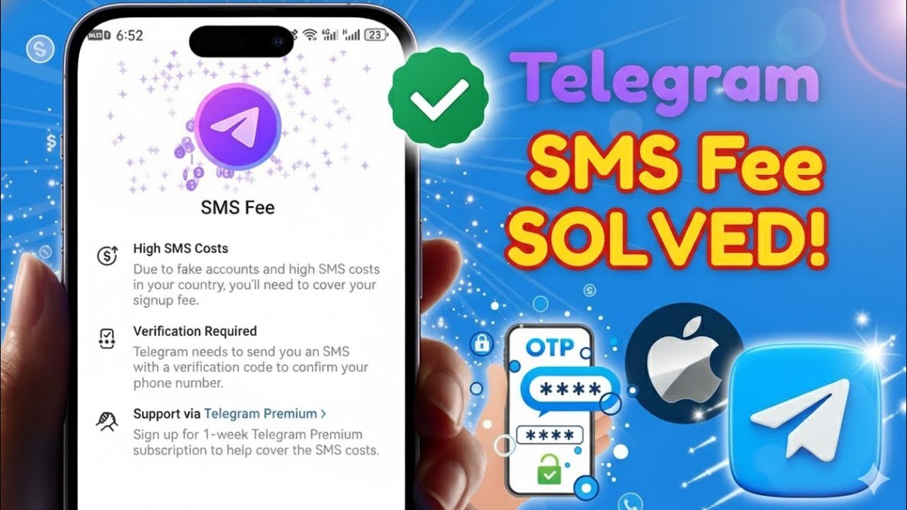 Telegram SMS Fee Problem Fixed in iPhone (100% Working)