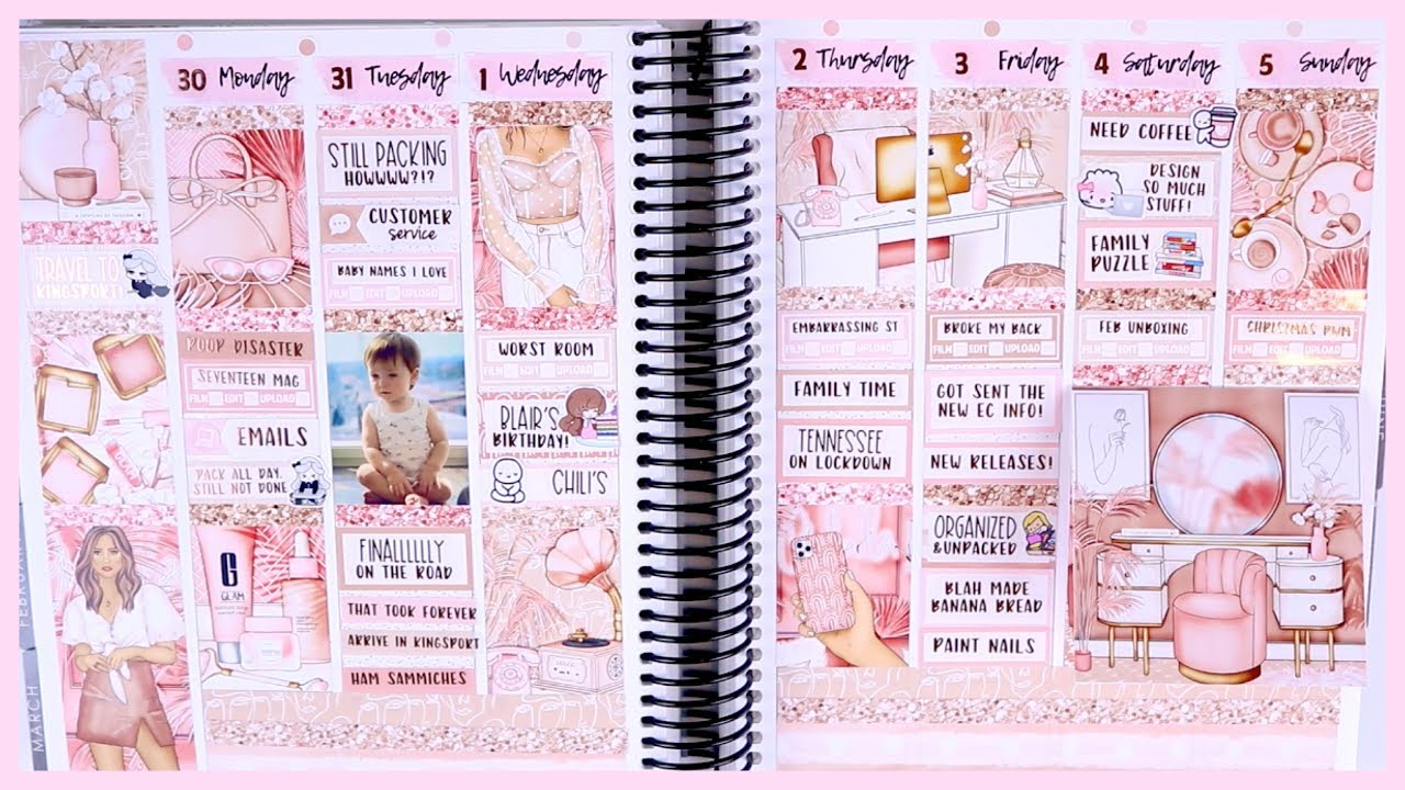 Занимательное планирование воспоминаний вместе со мной! | Коллекция Blush от Glam Planner