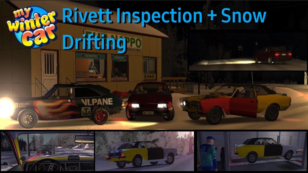 Getting my Rivett Inspected in My Winter Car & E34 and Marina Snow Drifting