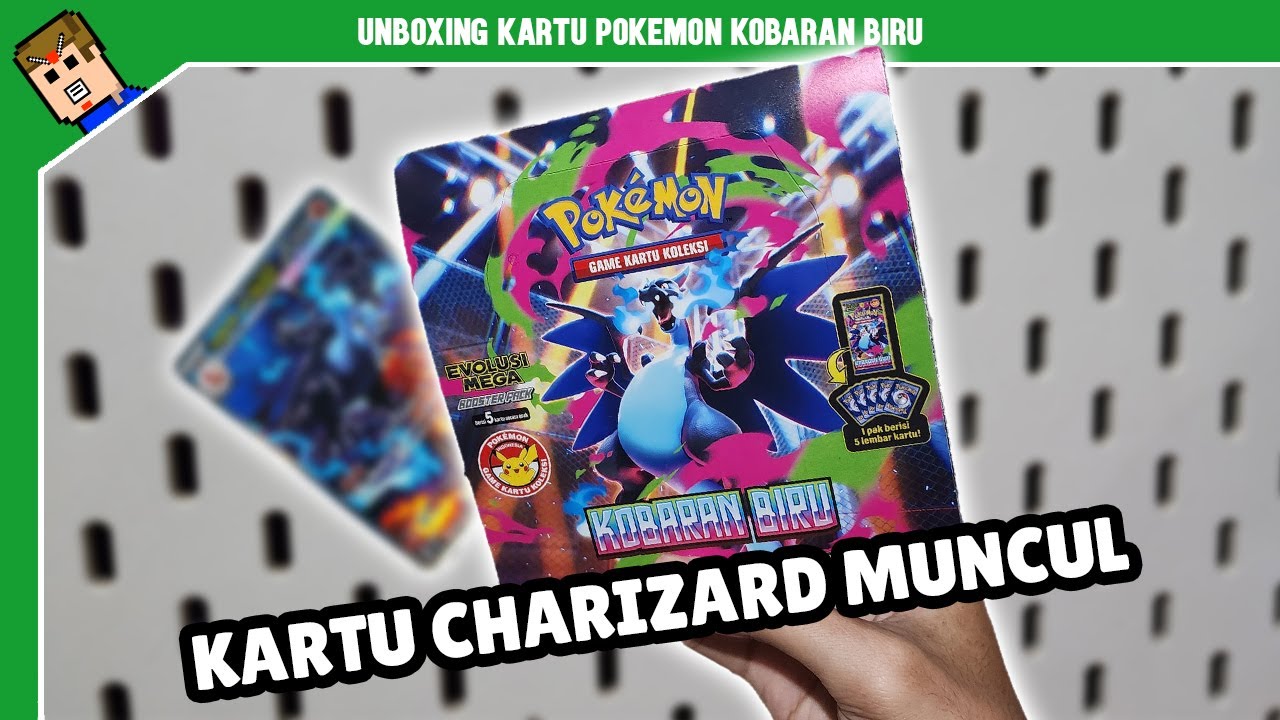 Unboxing Kartu Pokemon Kobaran Biru! Dapat Mega Charizard X ex!