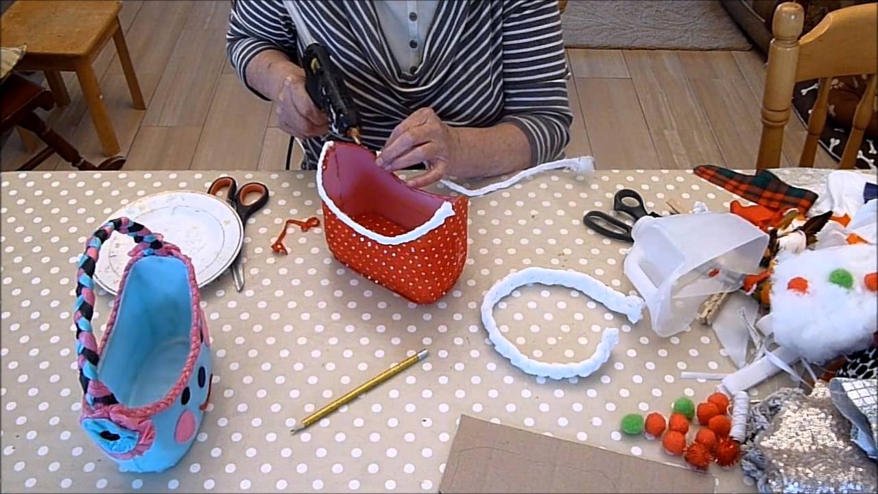 Gorgeous Christmas Gift Basket from recycled plastic bottle.