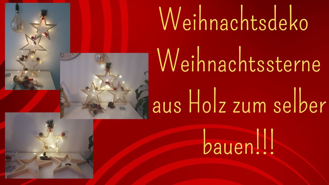 Weihnachtssterne aus Holz selber machen