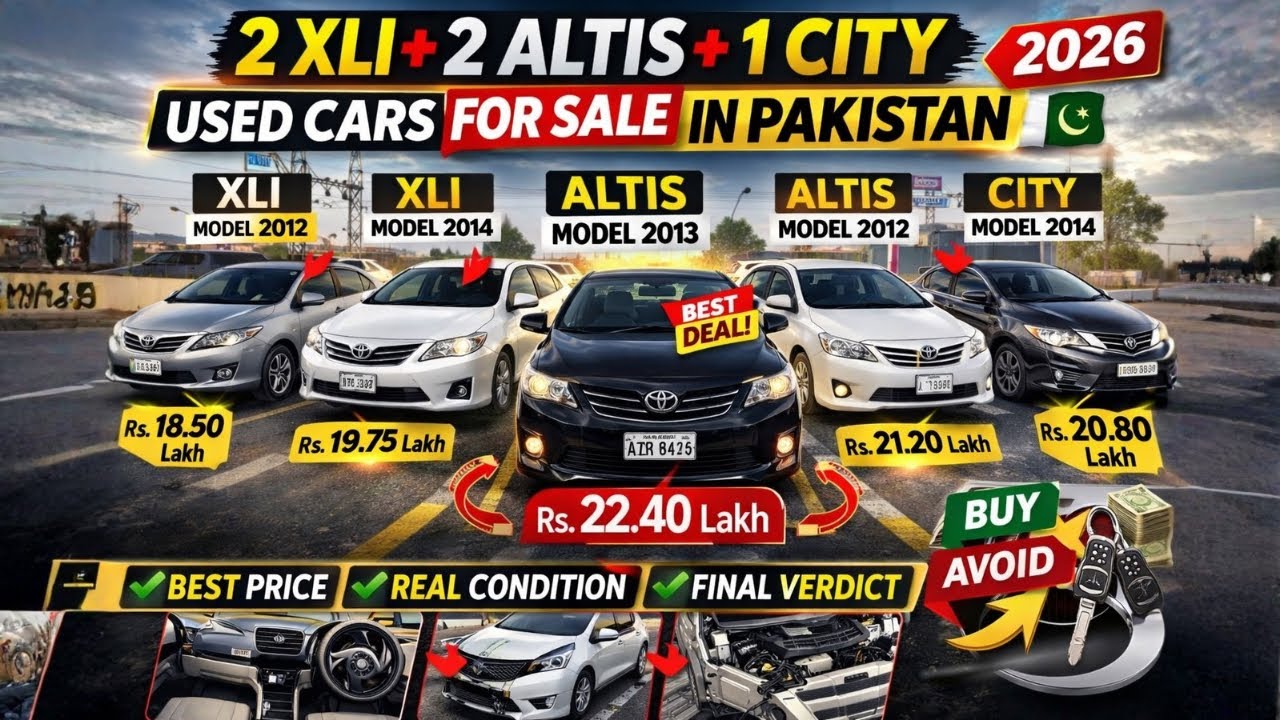 Toyota Corolla XLi & Altis Down Model For Sale | Honda City Down Model | Used Cars For Sale in Pakis