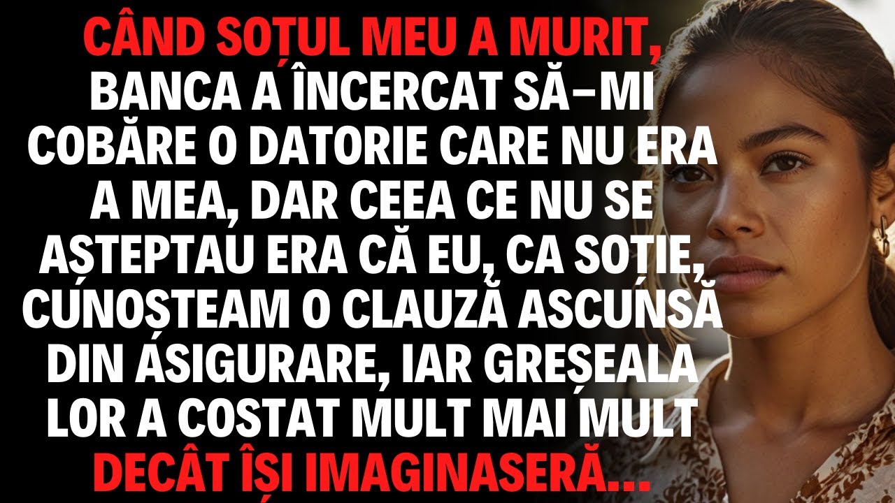 CÂND SOȚUL MEU A MURIT, BANCA A ÎNCERCAT SĂ MI COBĂRE O DATORIE CARE NU ERA A MEA, DAR CEEA CE NU...