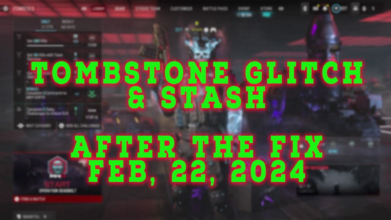 THE NEWEST TOMBSTONE & STASH GLITCH MW3 ZOMBIES