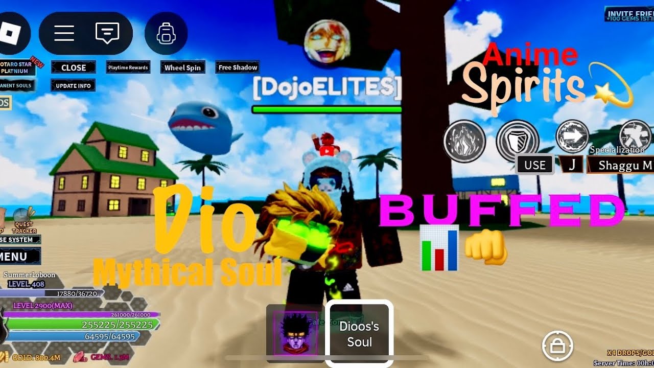 Dio Mythical Soul BUFFED👊📊 - Anime Spirits 