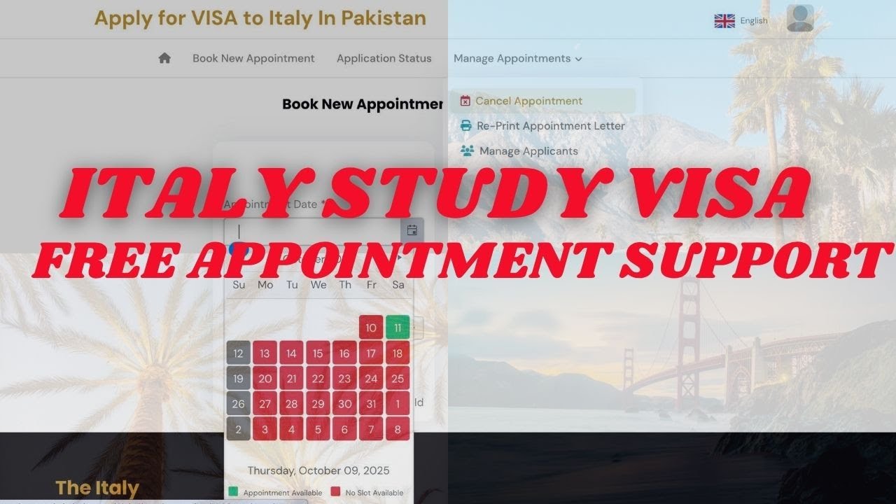 Italy Study Visa Appointment 2025 🇮🇹 | Free Appointment Support &ndash; Slots Open Now