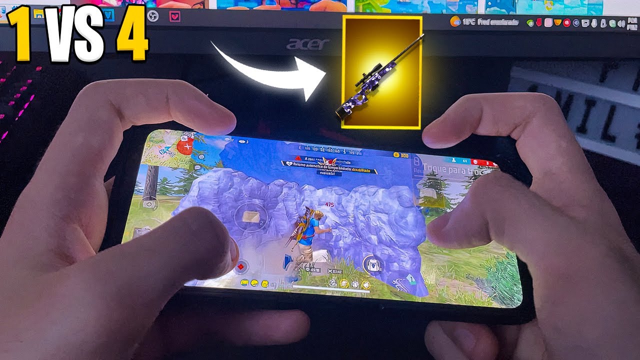 HANDCAM DE AWM NO RUSHADAO!! FREE FIRE MOBILE