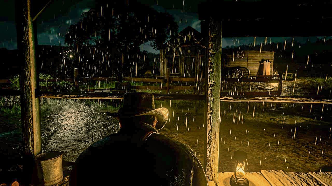 Trapped by the Storm: Finding Peace in a Nearby House | RDR2 ASMR Rain sounds to sleep 💤