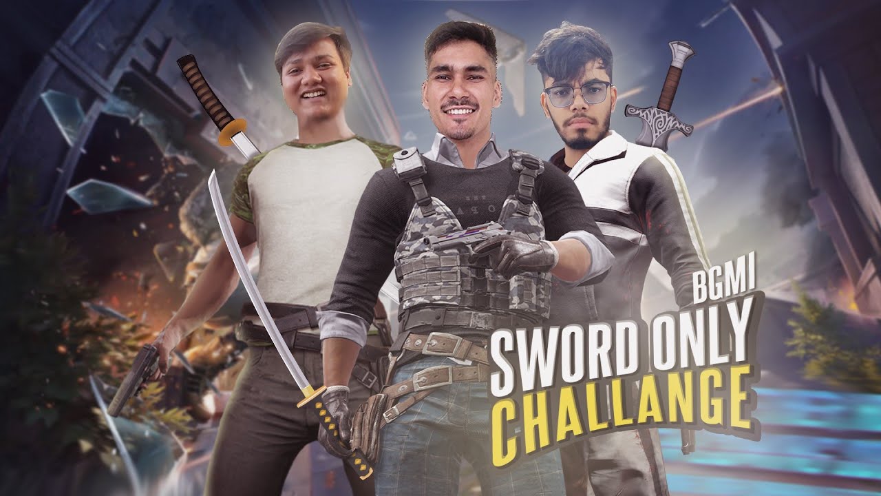 PUBG SWORD ONLY CHALLENGE WITH CASESTOO HATHI AND BROLY •FUNNY GAMEPLAY•