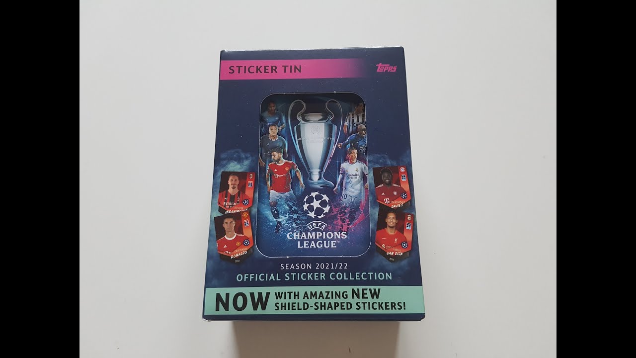 TOPPS CHAMPIONS LEAGUE 2021/22 -KOLEKCJA NAKLEJEK -UNBOXING  PUSZKI - 9  SASZETEK + 4 KARTO-NAKLEJKI