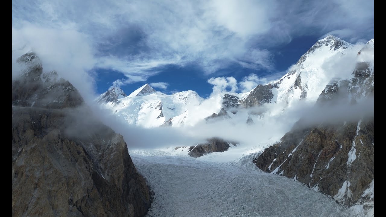 Gasherbrum Massif Rare Drone Video | Gashebrum I, Gasherbrum II, IV & Karakoram Range | #dji mini 3