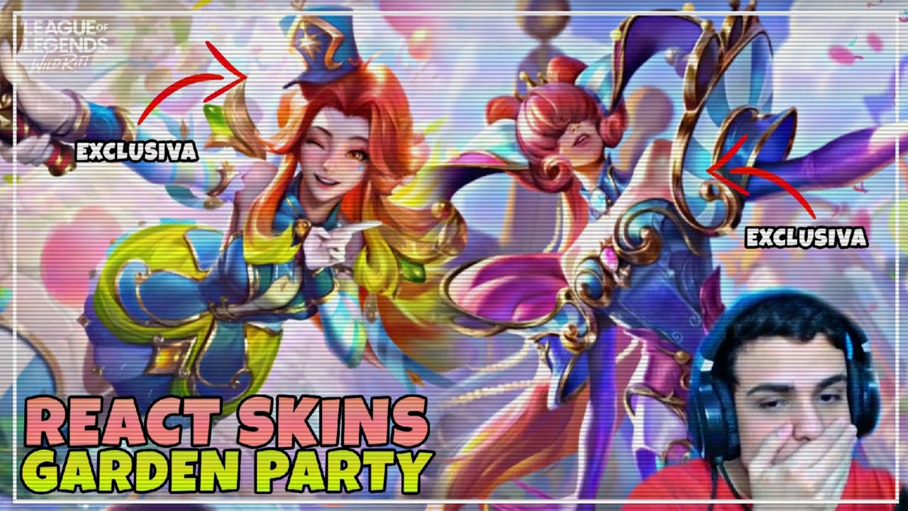 REAGINDO AS NOVAS SKINS EXCLUSIVAS DO WILD RIFT GARDEN PARTY