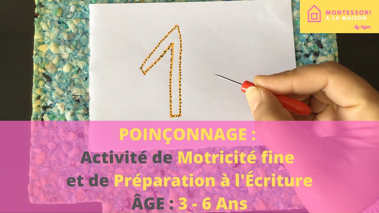 Poinçonnage Activité Montessori de Motricité Fine