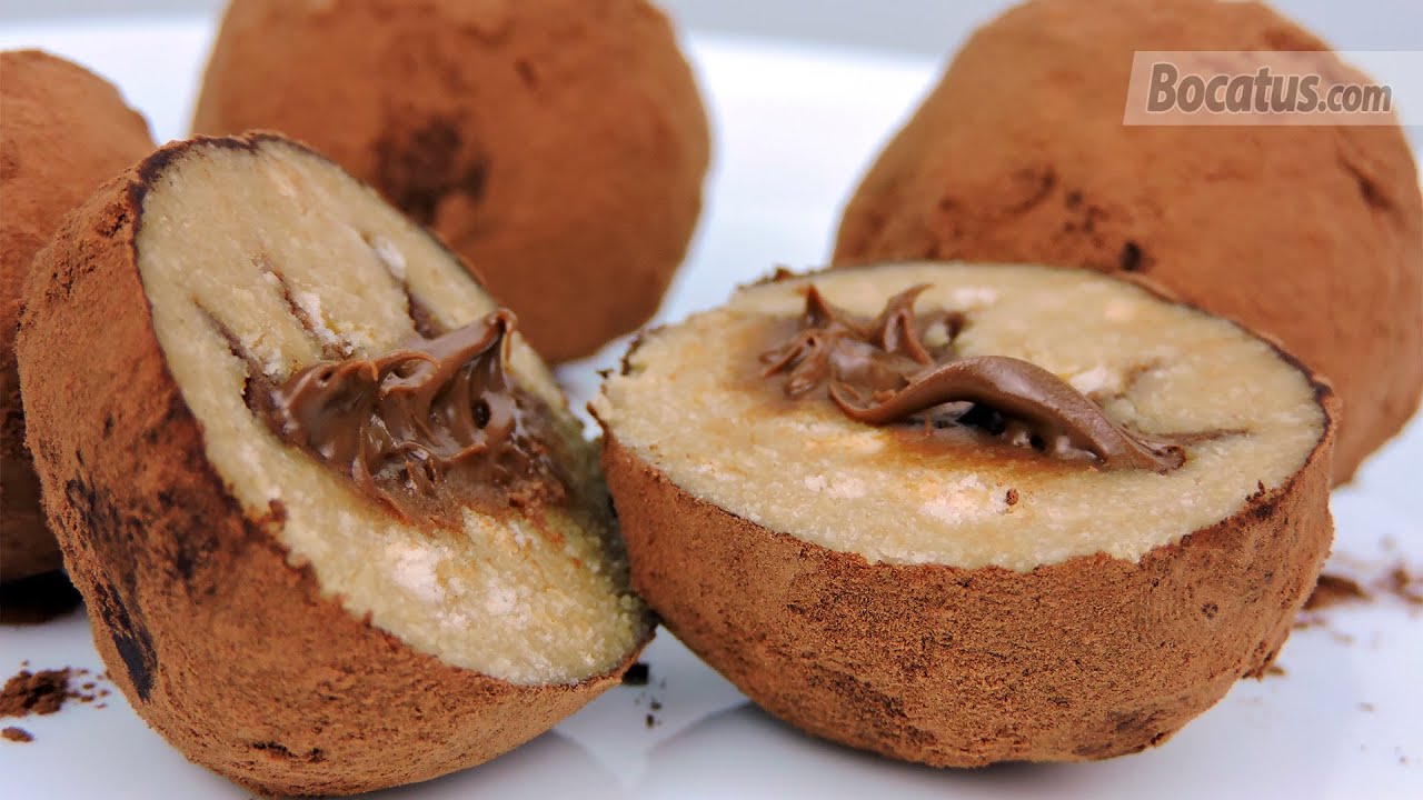 Trufas de Tiramisú rellenas de Nutella