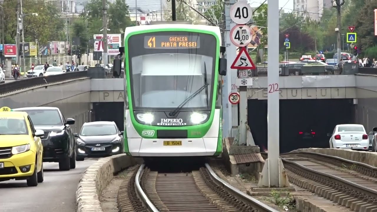 Astra Imperio Metropolitan modern trams made in Romania for STB Bucharest. 41 Metrou Ușor line