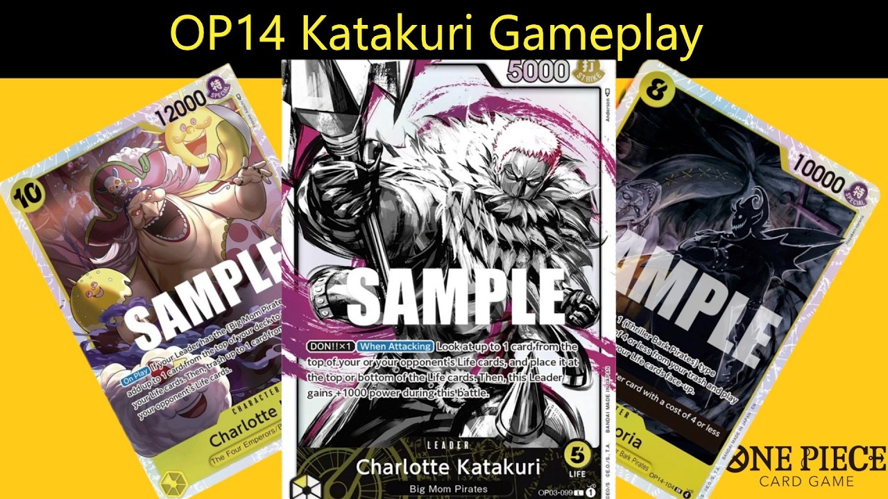 OnePiece TCG: Katakuri Gameply vs Kaido,King,Lucci, Pkatakuri, Boa, Jinbe, Karrot,