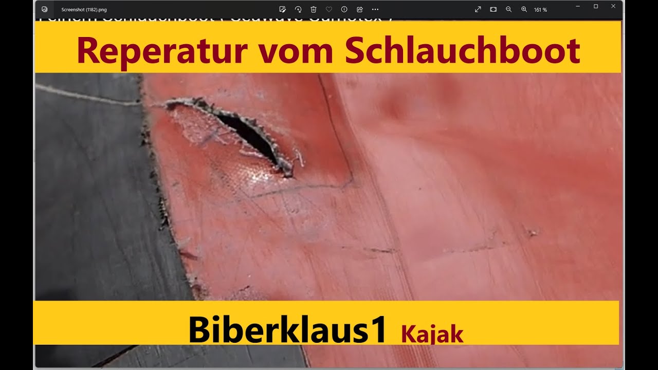 Reparatur von einem Schlauchboot ( Seawave Gumotex )