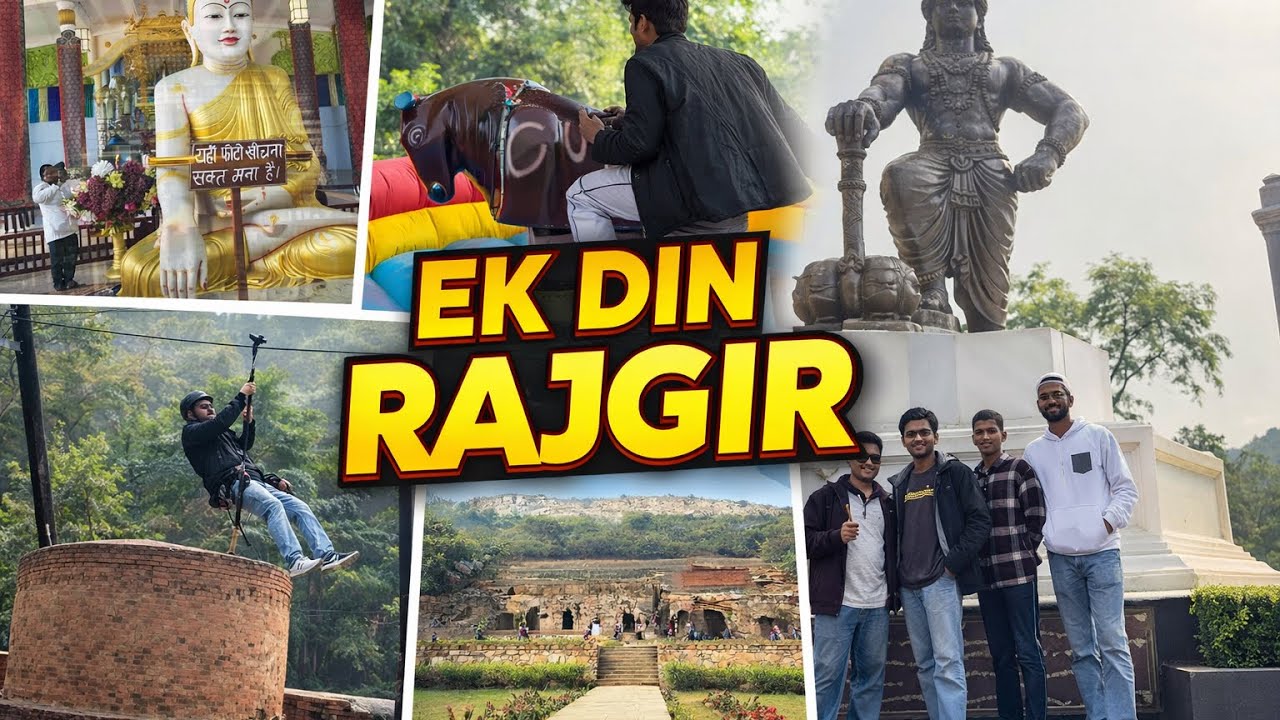 Rajgir One Day Trip 😍 | Full Masti vlog | swarn bhandar, Jarasandh, Japani temple  & Pandu Pokhar”