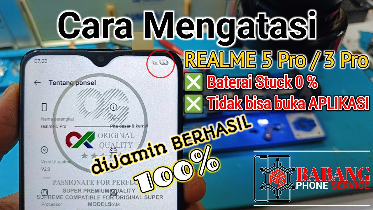 Perbaikan Realme 5 Pro / 3 Pro Kasus Baterai 0 dan tidak bisa membuka aplikasi