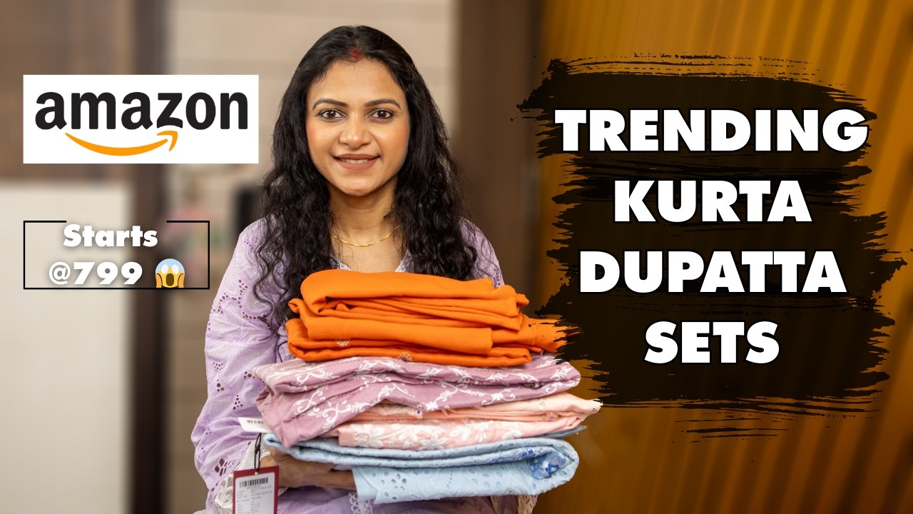Amazon Kurta Dupatta Sets Starting @₹799 😱 | Budget Ethnic Wear Haul ✨