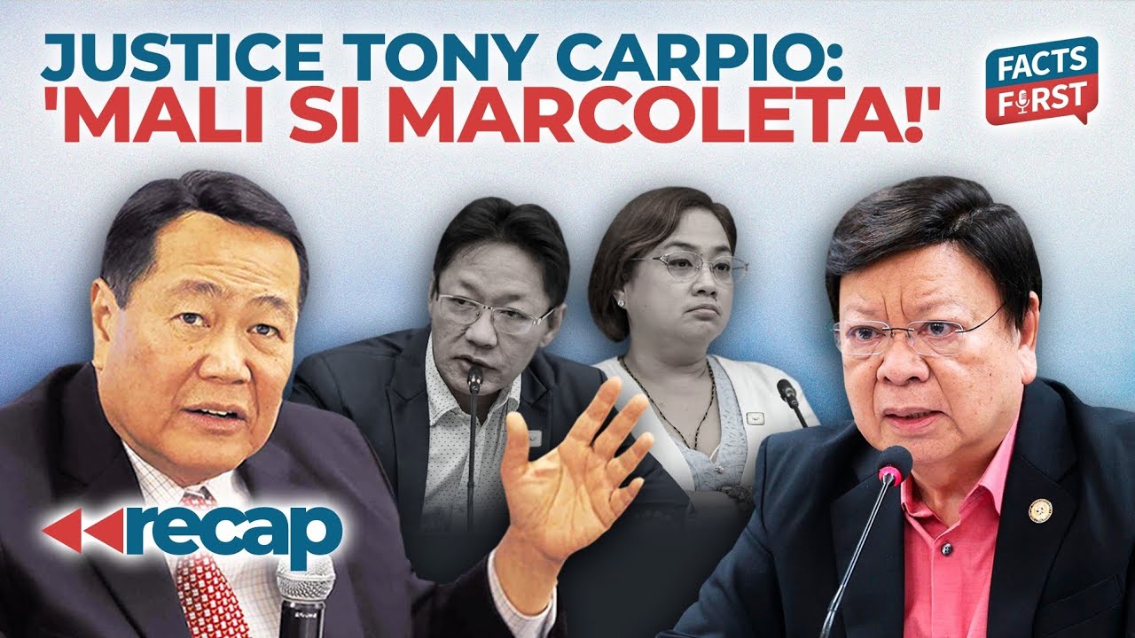 Justice Tony Carpio corrects Sen. Marcoleta on restitution