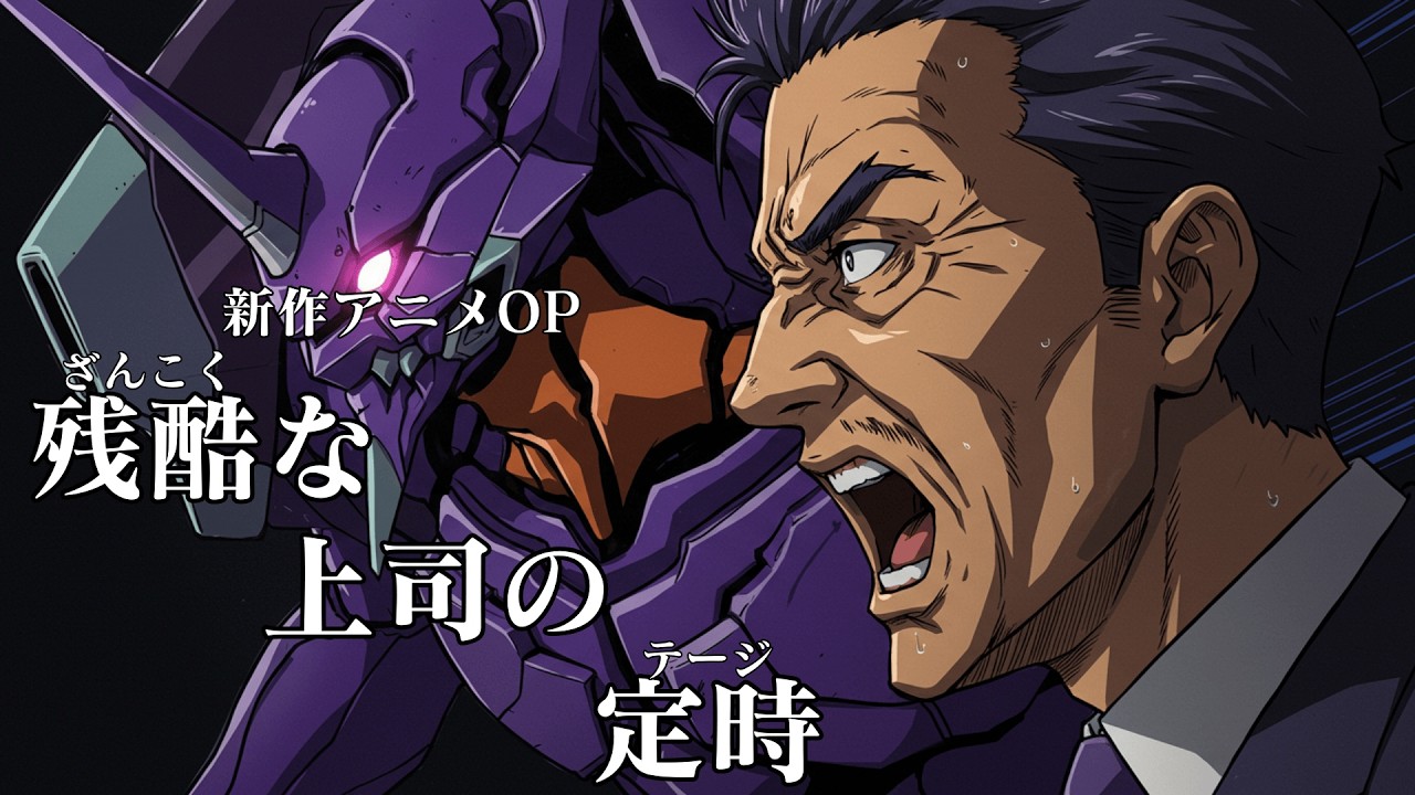 新作アニメ「残酷な上司の定時」AIで作った架空OP
